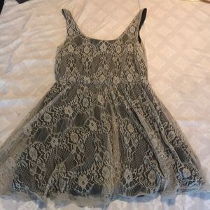 Grey lace dress